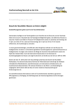 Besuch der Neustädter Museen an Ostern möglich - Sonderöffnungszeiten gelten auch für die TouristInformation Besuch der Neustädter Museen an Ostern möglich - Sonderöffnungszeiten gelten auch für die TouristInformation